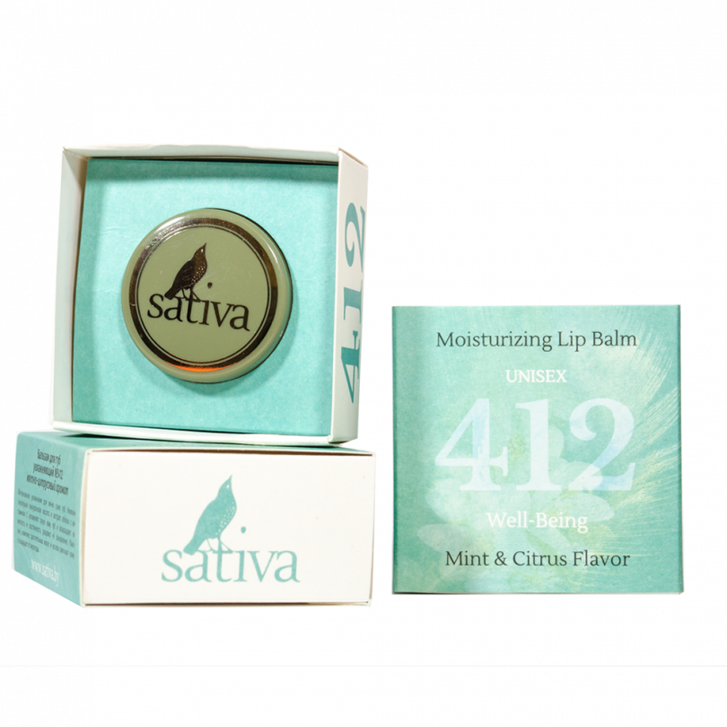 Бальзам для губ увлажняющий №412 Sativa